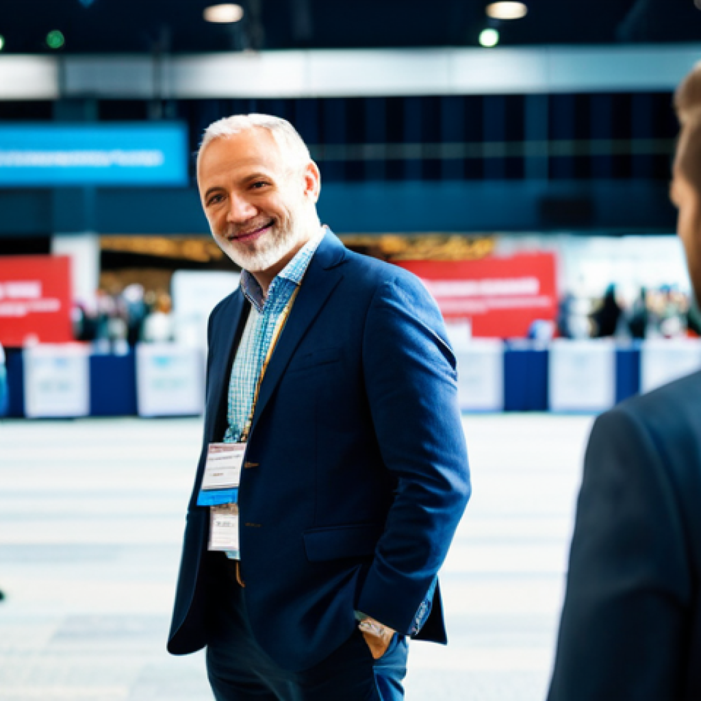 Networking at a Conference**

"A professional wearing a business casual outfit stands in a brightly lit convention center, engaged in a conversation with another professional. Focus on the genuine exchange and open body language. Background blurred with other attendees and event banners. Fully clothed, appropriate attire, professional environment, safe for work, perfect anatomy, natural pose, high quality."

**