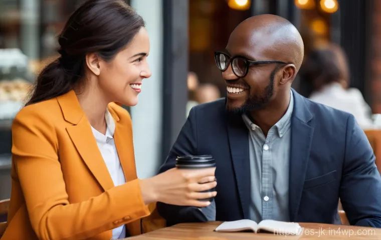 약한 연결을 통한 채용 과정 간소화 - **Prompt 1: The Serendipitous Connection**
    "A diverse group of young professionals, aged 25-40, ...